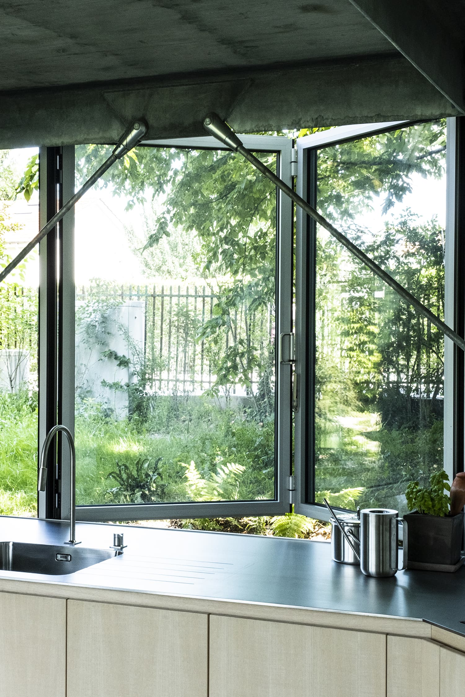 Filter House contains three large rooms in a small house