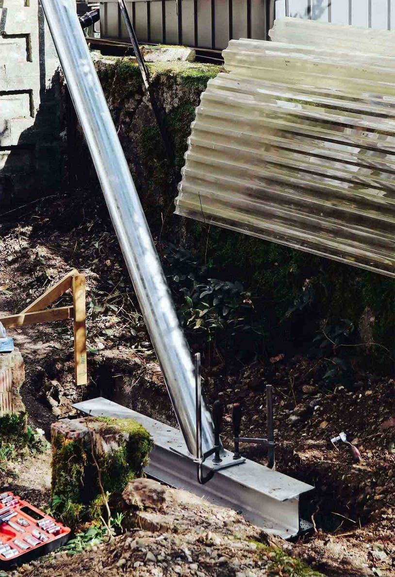 Sunset is the addition of winter gardens on a village house in Cernier, Switzerland